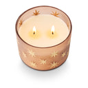 Woodfire Frosted Star Glass Candle