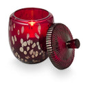 Crimson Woods Glass Acorn Candle