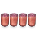 Pink Pepper Fruit Flourish Glass Four Candle Bundle