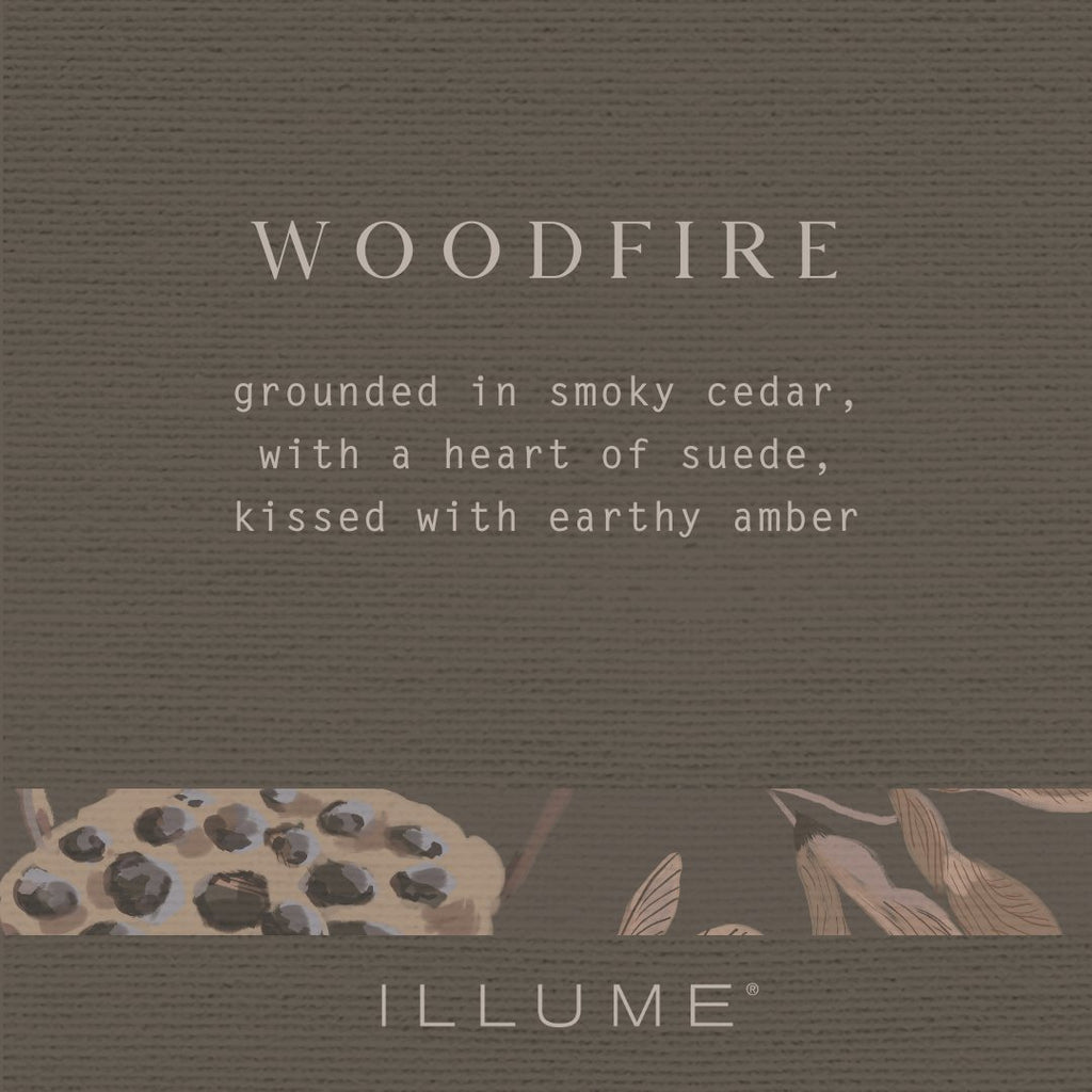 Woodfire Small Radiant Glass Candle - Illume Candles - 45506119000