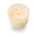 Winter White Small Beaded Glass Candle