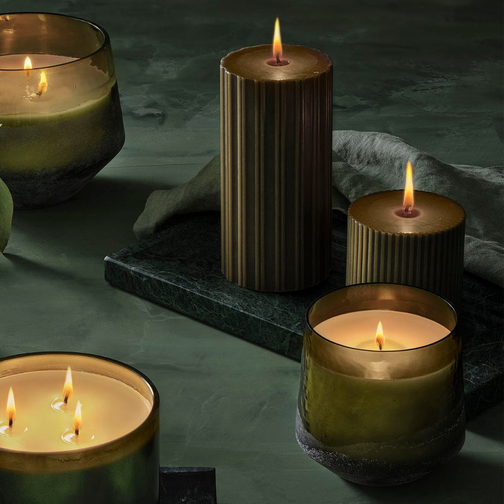 Balsam & Cedar Small Fragranced Pillar Candle - Illume Candles - 46272072000